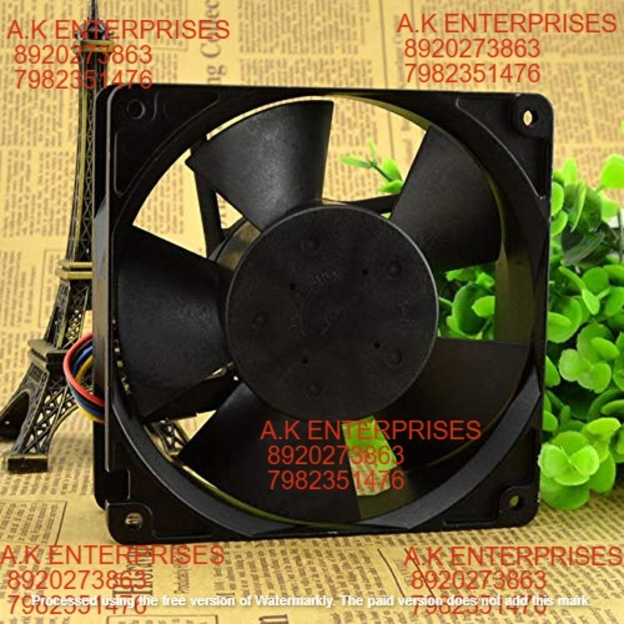 NMB 4715SL-09W-B76 Axial Fan 27V-1.10A DC Brushless Air Cooling Fan 120 * 120 * 38mm 4-Wire (Metal)