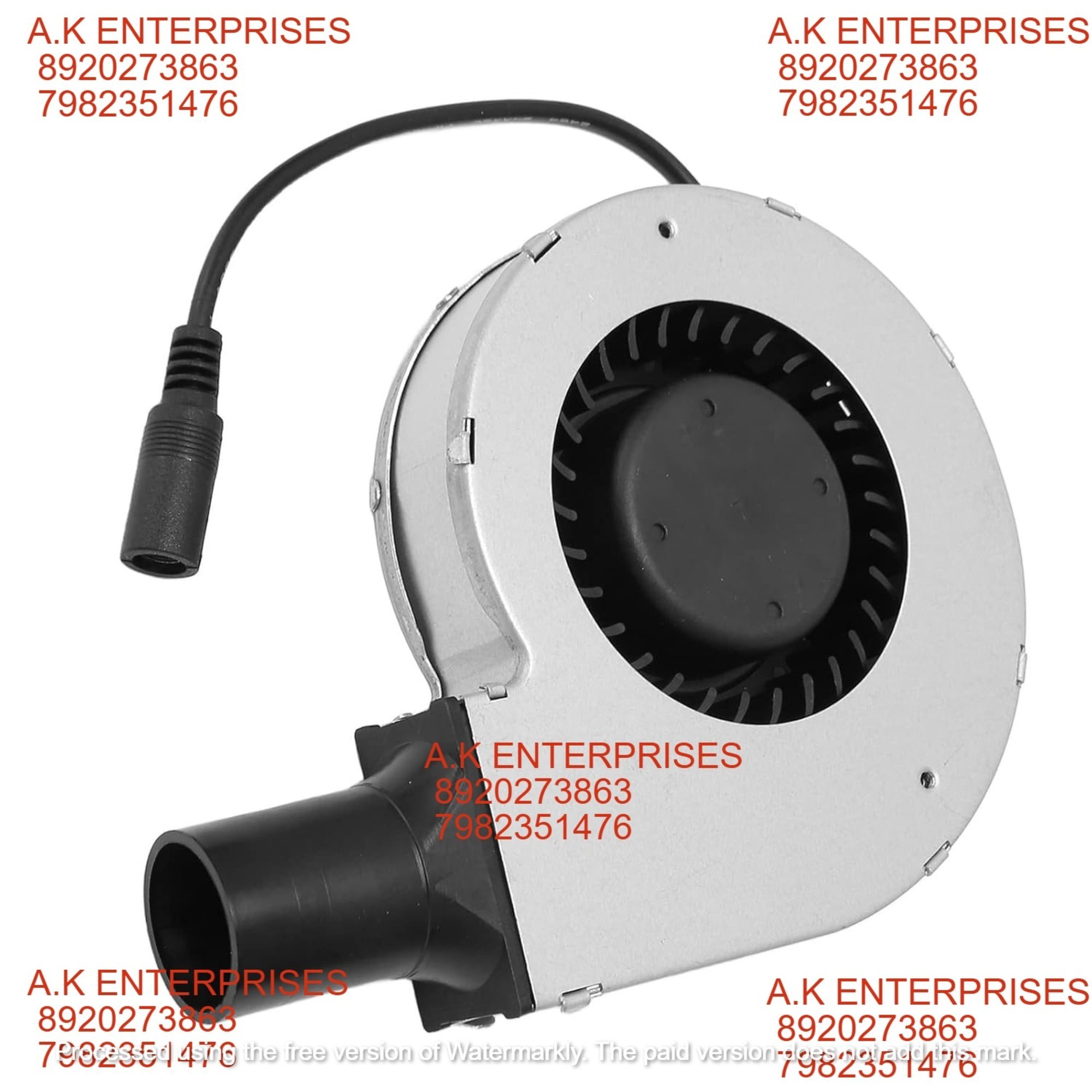 DC BBQ Blower Nozzle Fan 12V-2.0A with Speed Controller Centrifugal, for Outdoor Barbecues, Cooking, Wood Stove