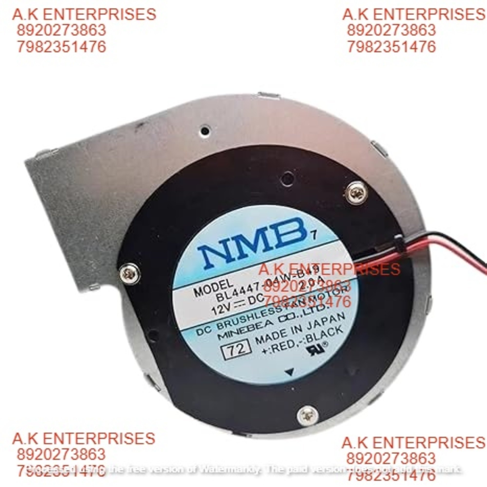 NMB BL4447-04W-B49 110mm x 28mm DC Blower Fan 12V-2.0A with Speed Controller Centrifugal, for Outdoor Barbecues, Cooking, Wood Stove