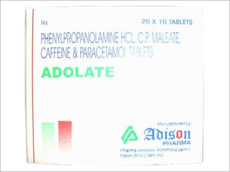 कैफीन और पैरासिटामोल टैबलेट्स (Adolate)