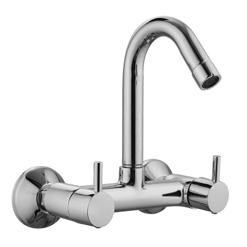 Kraft 2-In-1 Wall Mixer Tap - Color: Silver