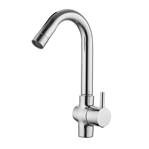 Kraft Center Hole Basin Mixer - Color: Silver