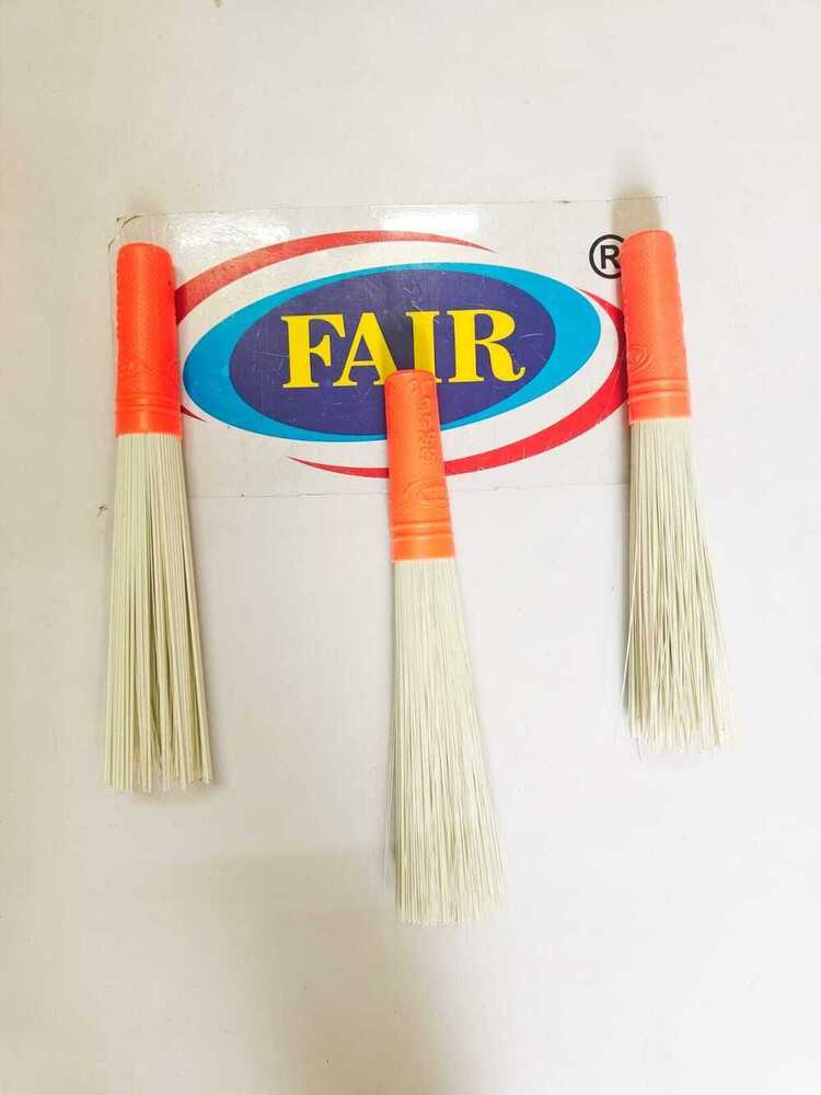 Mini White Kharata - Fiber Material, Bathroom Cleaning Tool With White Stick And Multi-colored Handle, Detergent Compatible With Fragrance Inclusion