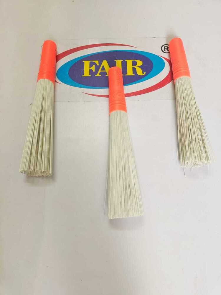 Mini White Kharata - Fiber Material, Bathroom Cleaning Tool With White Stick And Multi-colored Handle, Detergent Compatible With Fragrance Inclusion