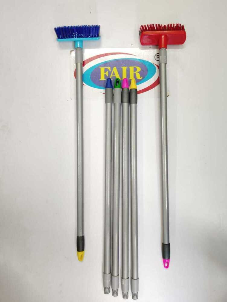 Mini Hardy Broom - Plastic, Assorted Color | Stiff Bristles For Sweeping Rough Surfaces, Detergent Compatible, Suitable For Bathroom Use