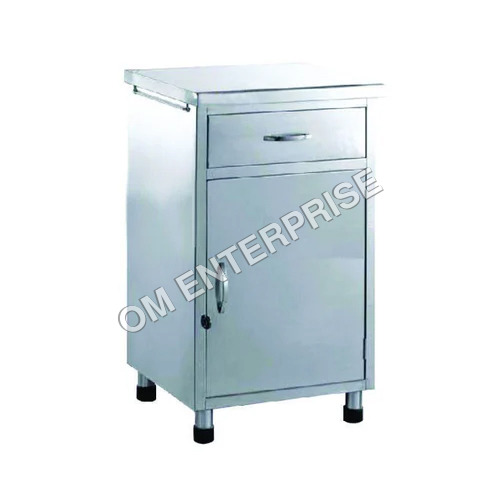 Ss Bed Side Hospital Locker - Color: Silver