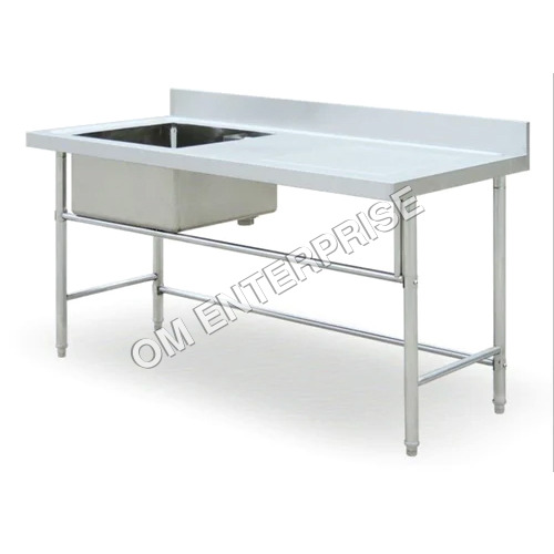 Stainless Steel Kitchen Table - Color: Silver