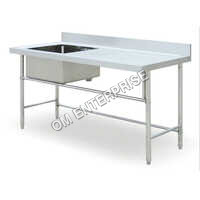 Stainless Steel Kitchen Table - Color: Silver
