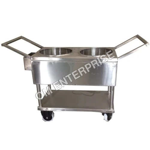 Ss Food Transfer Trolley - Color: Silver