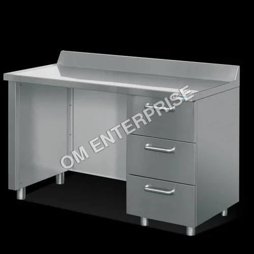 Ss Work Table With Drawer - Color: Silver