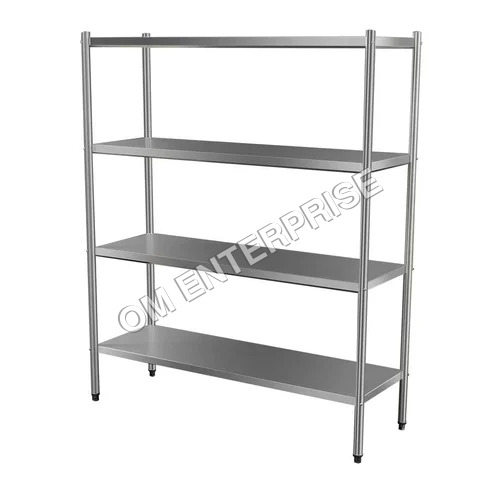 Stainless Steel Floor Mounted Rack - Color: Silver