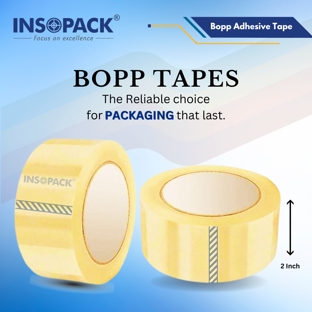Self Adhesive Bopp Tapes - Durable, Clear, 48mm X 50m | Ideal For Packaging, Easy To Use, High Adhesion Strength