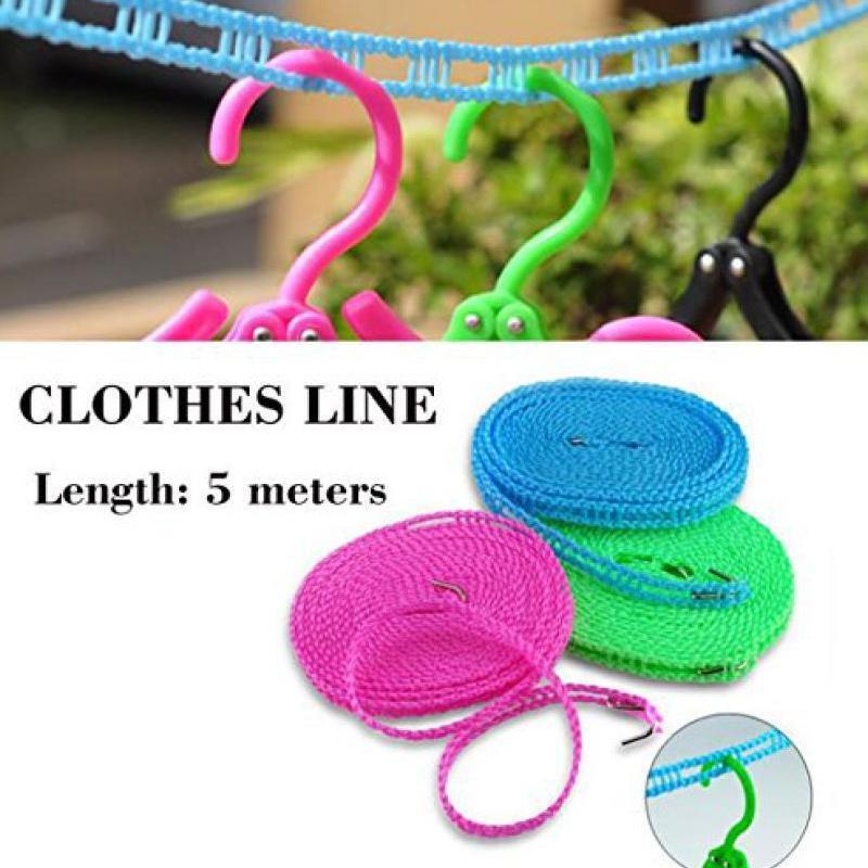 Clothesline Drying Nylon Rope with Hookss