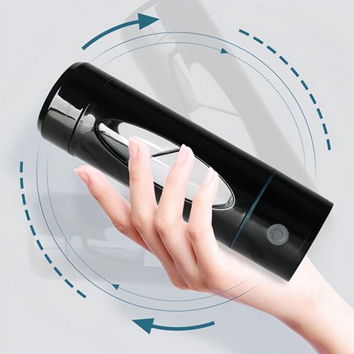 Chlorine And Ozone Separated 3000Ppb Portable Hydrogen Water Ionizer Hydrogen Water Generator Hydrogen Rich Water Bottle - Color: Black