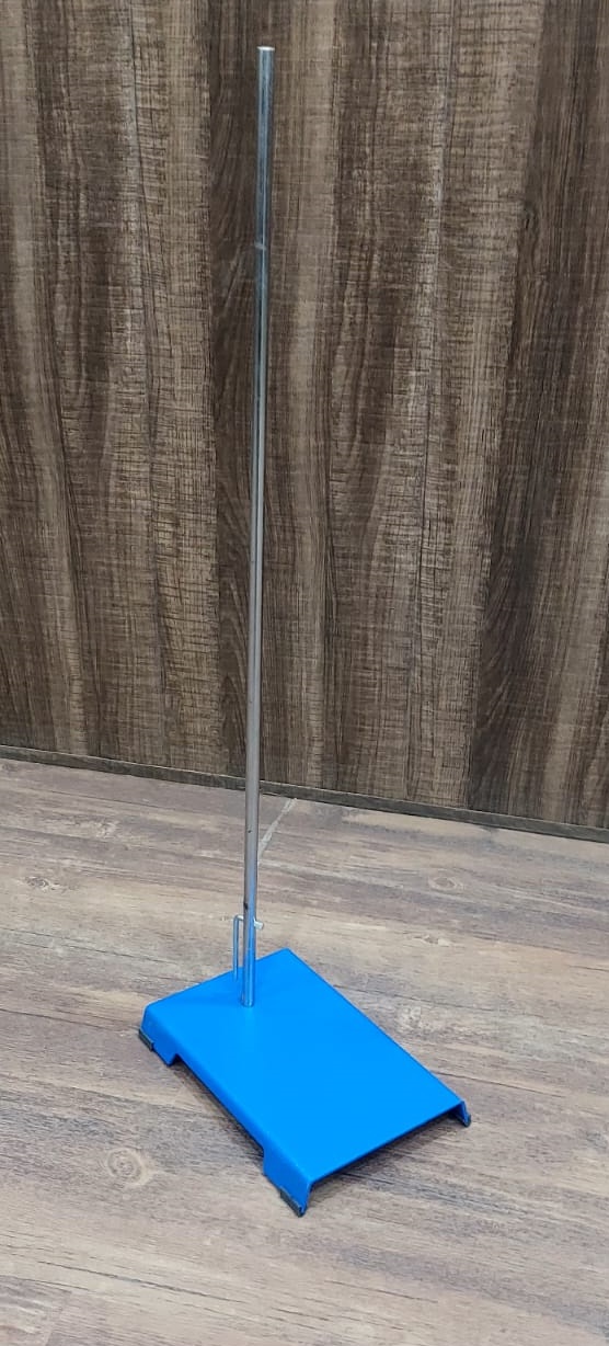 Laboratory Burette Stand - Heavy Duty Mild Steel Sheet, Chrome Plated Steel Rod With Allen Key Tightening Feature | Available In Sizes 6x4x18, 7x5x24, 8x5x24, 10x6x30, 1-year Warranty
