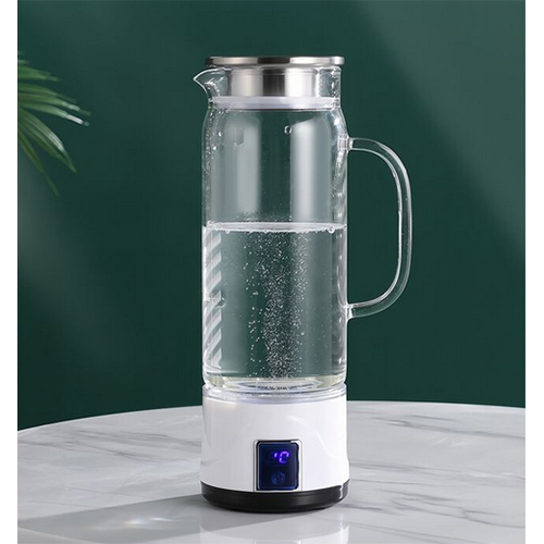 Hydrogen Water Kettle Bottle Portable Large Capacity Hydrogen Water Generator Kettle Sports Fitness Hydrogen Water Generator - Color: Transparent