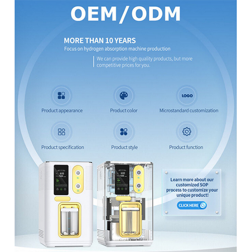 1800ml-min hydrogen and oxygen health care machine SPE PEM hydrogen inhalation machine with hydrogen water bar inhaler