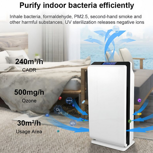UV light Hepa Activated carbon Filter air purifier smart portable Ozone Air sterilization Negative ions purifier