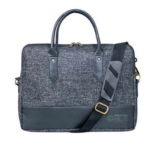 Leather Laptop Bag - Color: Grey