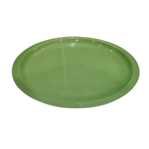 Green Hdpe Dinner Plate - Design: Plain