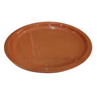 Brown Hdpe Dinner Plate - 12 Inch , Glossy Finish, Easy To Use, Plain Design
