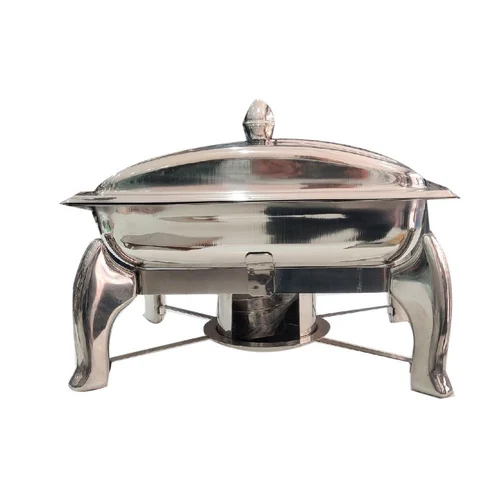 Stainless Steel Rectangular Chafing Dish - Color: Silver