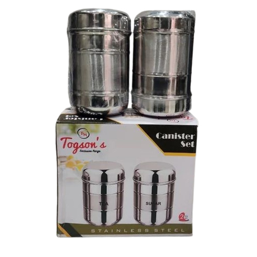 Tm Togsons Stainless Steel Tea Sugar Canister Set - Capacity: 100 Milliliter (Ml)