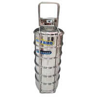 Stainless Steel Hotel Catering 6 Compartment Tiffin Carrier - Color: Silver