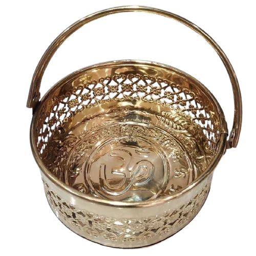 Pure Brass Oval Flower Basket - Feature: Moisture Proof