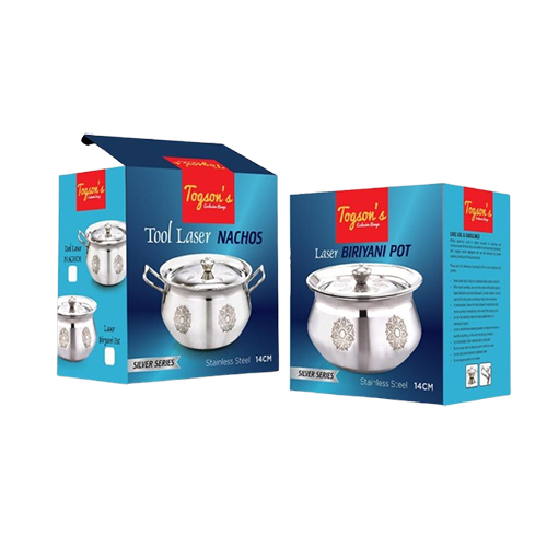 14Cm Laser Biryani Pot - Interior Coating: Polished