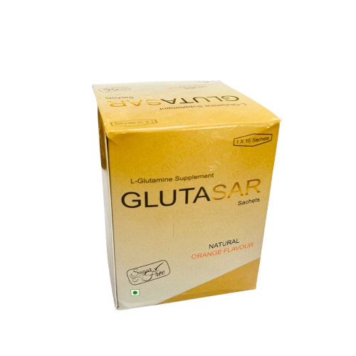 Glutasar L Glutamine Natural Orange Flavour Supplement