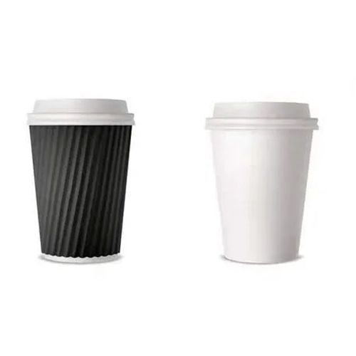 10Oz Double Wall Paper Cups - Color: White And Black