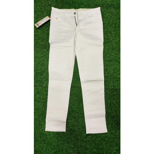 Mens Slim Fit White Jeans