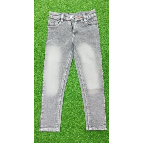 Kids Lycra Grey Jeans