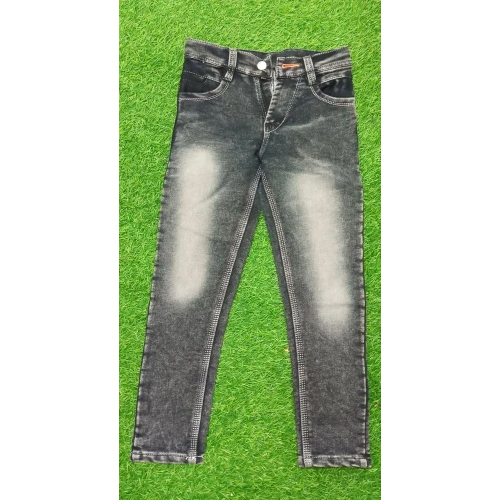 Kids Black Faded Jeans