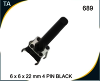 6x6x22 Mm 4 Pin Black - Metal Frame Design, Size 6x6x22 Mm, Color Black | Versatile 4 Pin Configuration For Seamless Connectivity