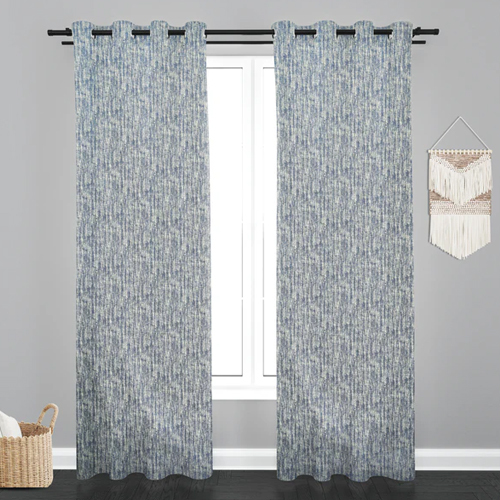 Dark Grey Lisbon Texure Design Polycott Fabric Curtain - Design: Modern