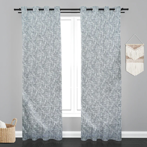 Lisbon Texture Design PolyCott Fabric Curtain - 5x4 Feet | Elegant Printed Pattern, Ideal for Living Room Decor