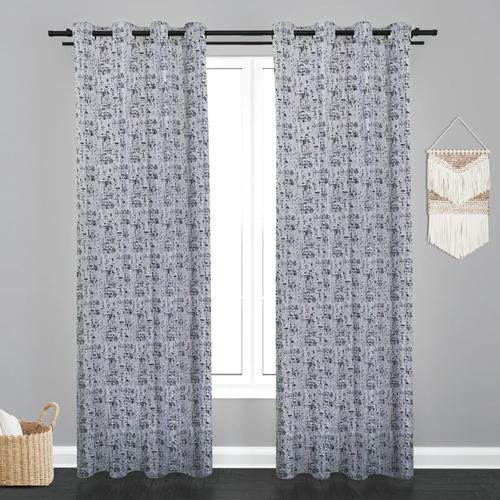 Vieena Teaxure Design Jaquard Fabric Curtain - Color: White