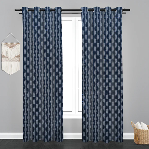 6 ft Lima Geometric Design Jacquard Fabric Curtain