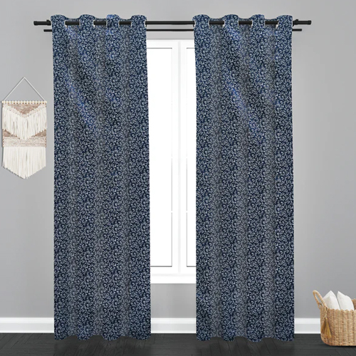 6 ft Floral Design Jacquard Fabric Curtain