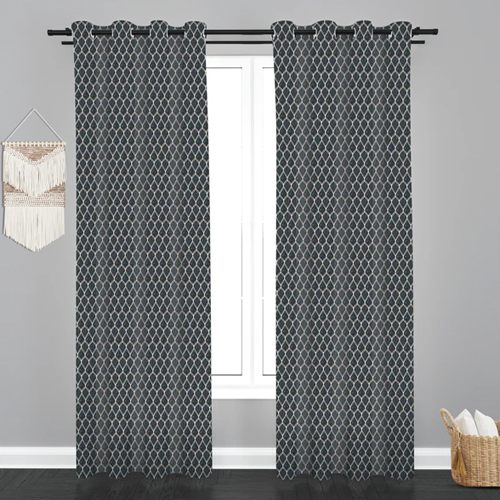 5 ft Geometric Design Jacquard Fabric Curtain