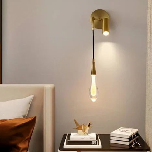 LH-5298W Crystal Gold Wall Lamp