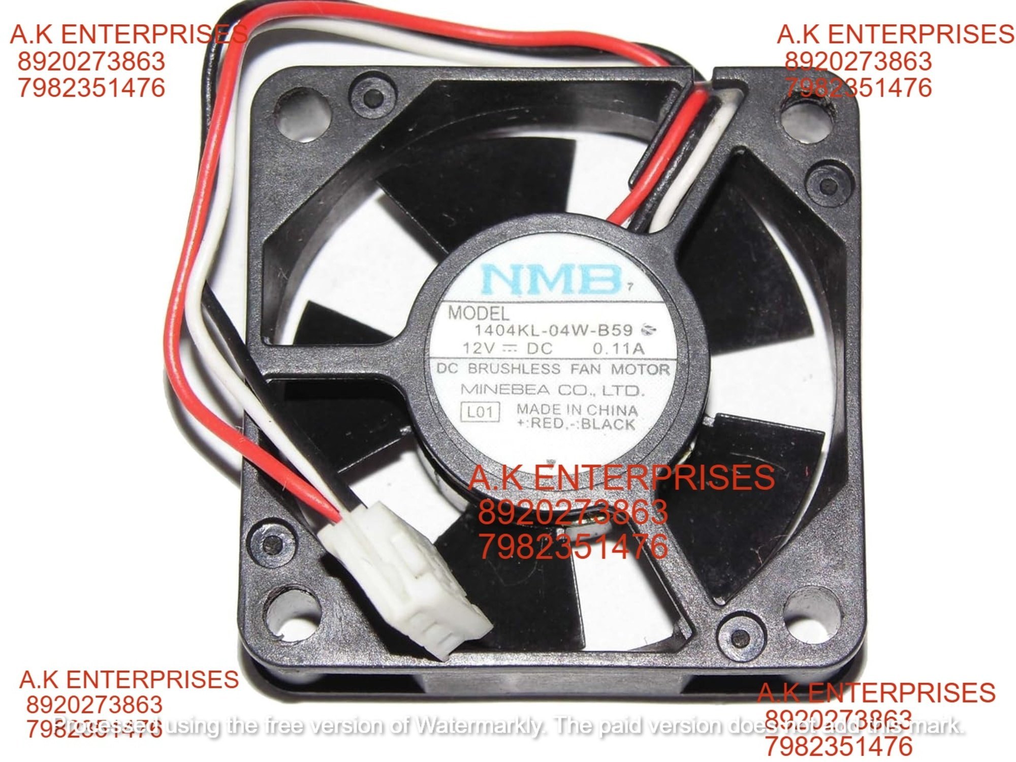 NMB 1404KL-04W-B59 L01 12V 0.11A 3 Wire NMB Fan