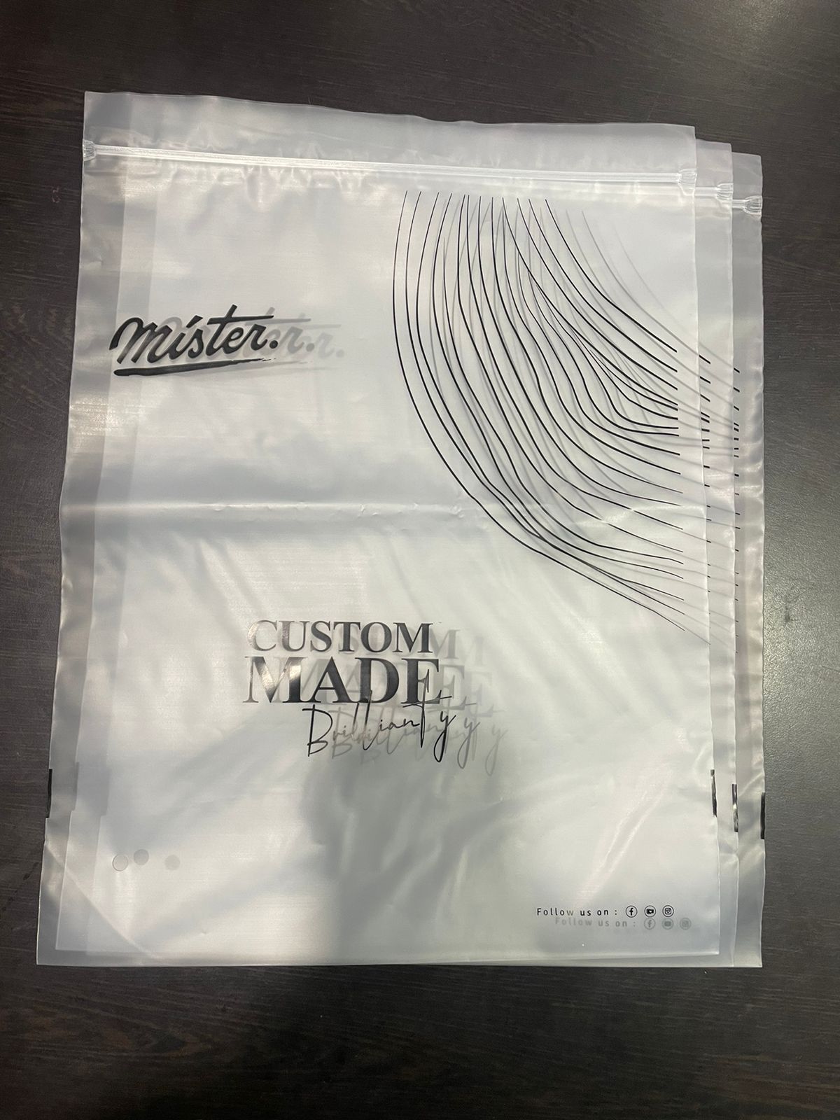 Frosted Zipper Pouch - Color: Transparent