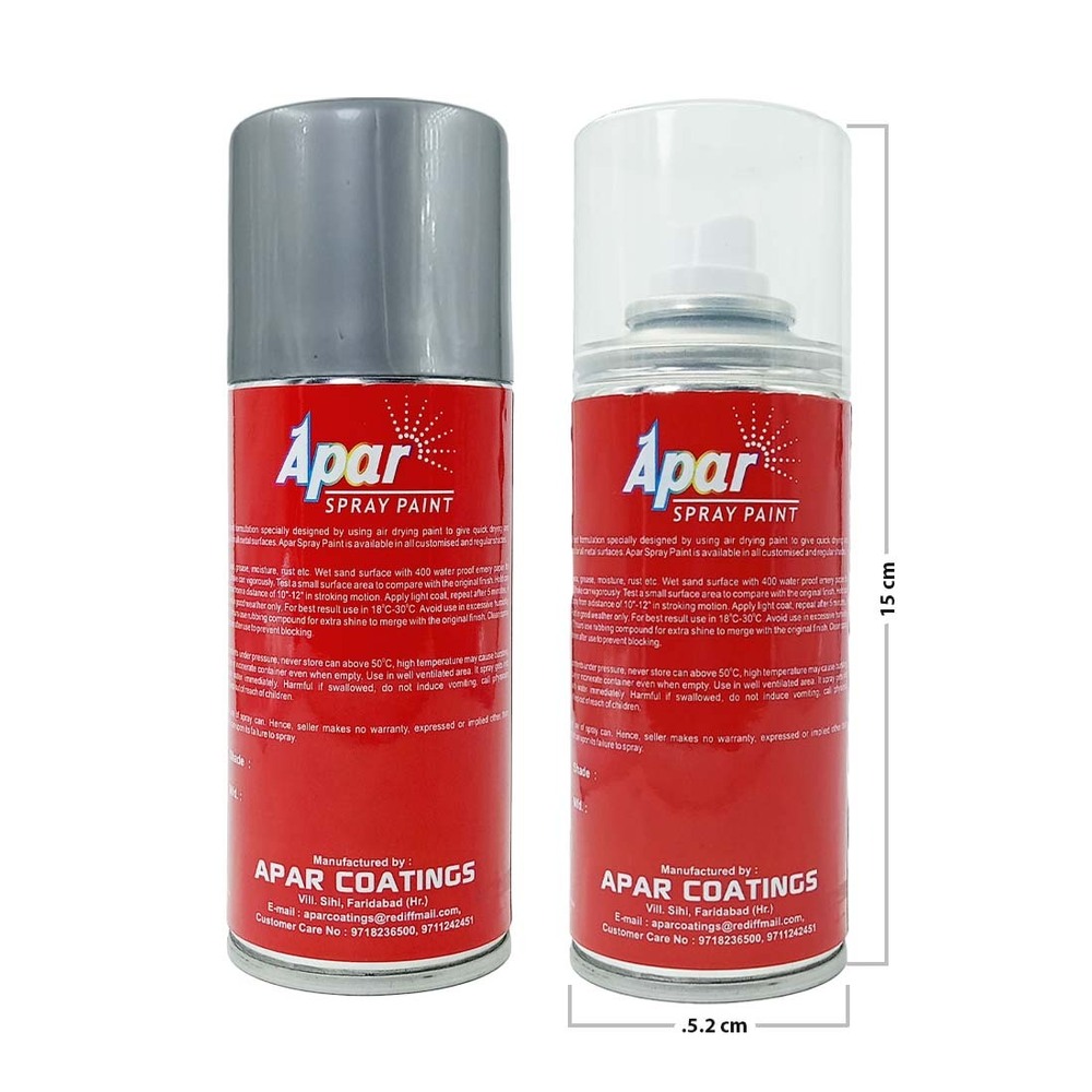 Apar Spray Paint Matte Graphite (Rc Colour Name) + Mc Compatible For Kia Cars -225 Ml (Pack Of 2-pcs)