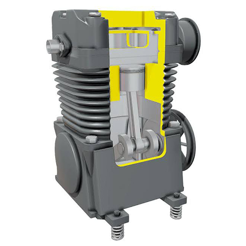 Piston Air Compressor - Color: Grey