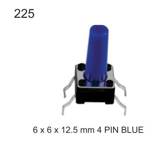 6X6X12.5 MM 4 PIN BLUE