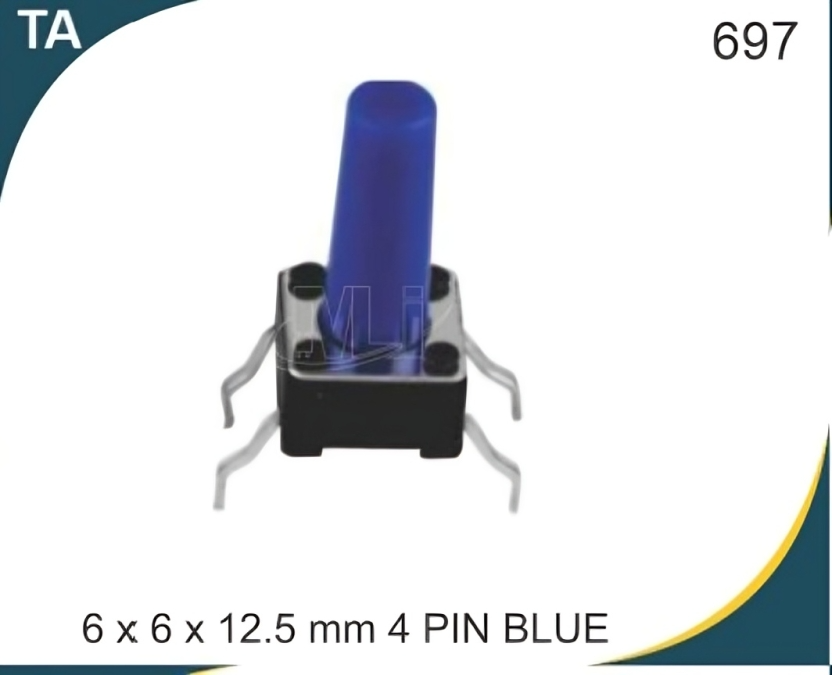 6X6X12.5 MM 4 PIN BLUE TACTILE SWITCH