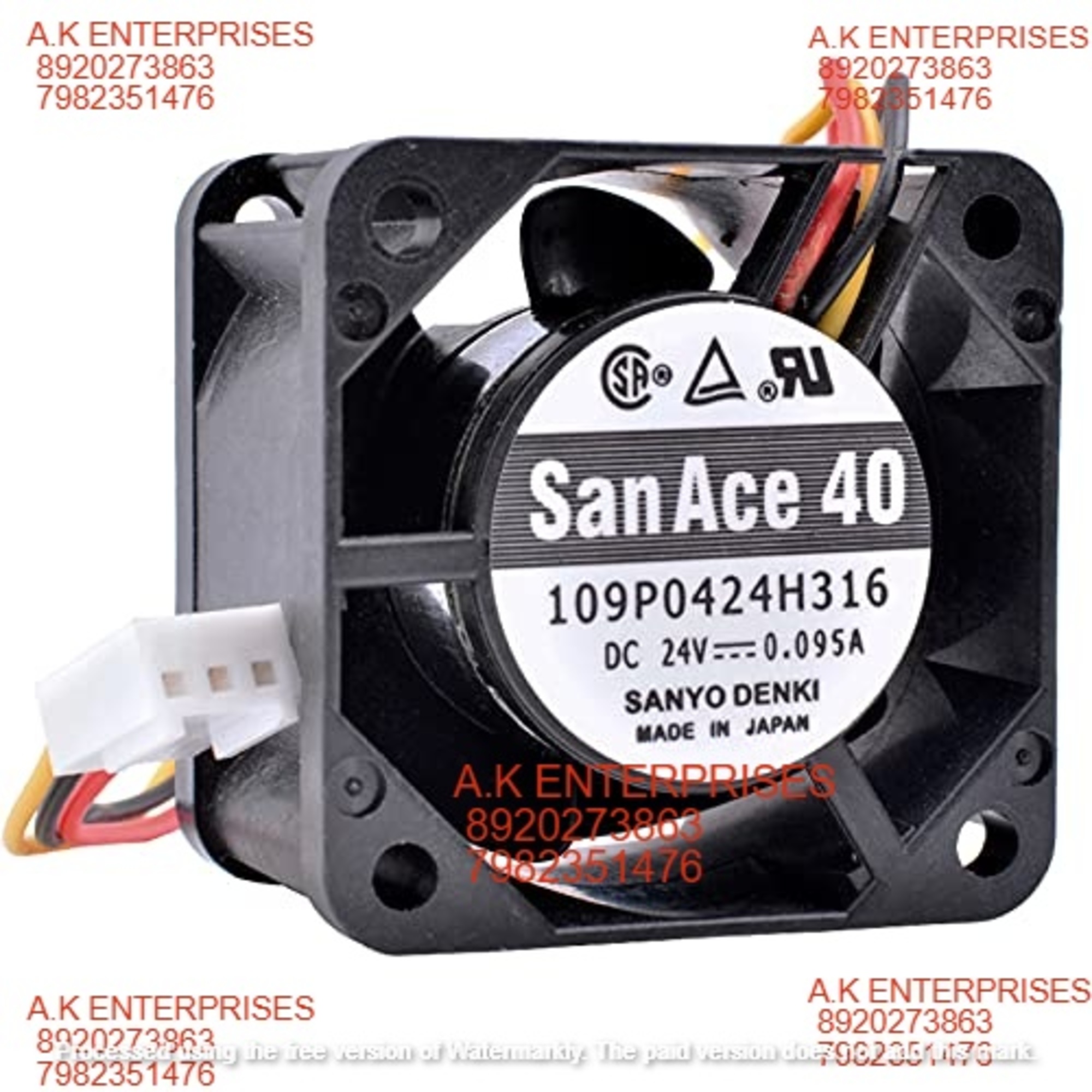 SANACE 109P0424H316 DC24V 0.095A 40x40x28mm3wire for Siemens/Fanuc Cooling Fan